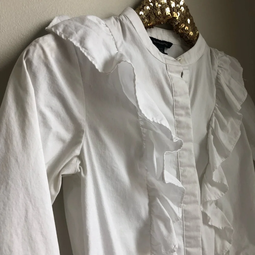 Banana Republic Riley Ruffle Front Shirt - Picture 7 of 8
